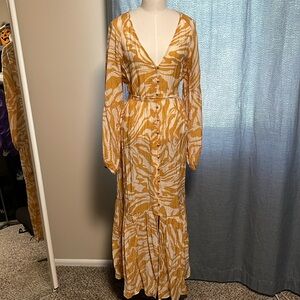H&M sexy printed maxi dress